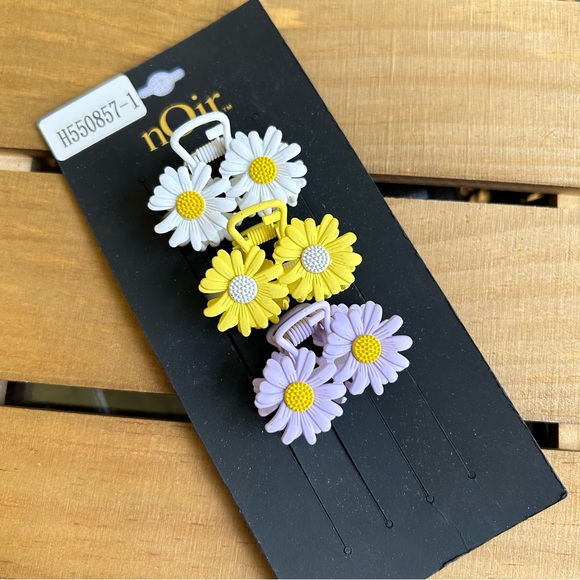 Noir Hair Claw Clips Womens Hair Accessories Daisy New - Picture 1 of 6